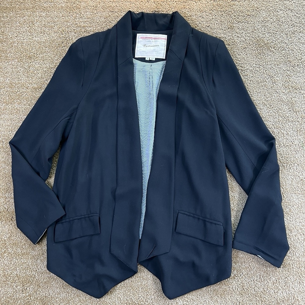 Black Woman Cartonnier ‎ Anthropologie Blazer Size M